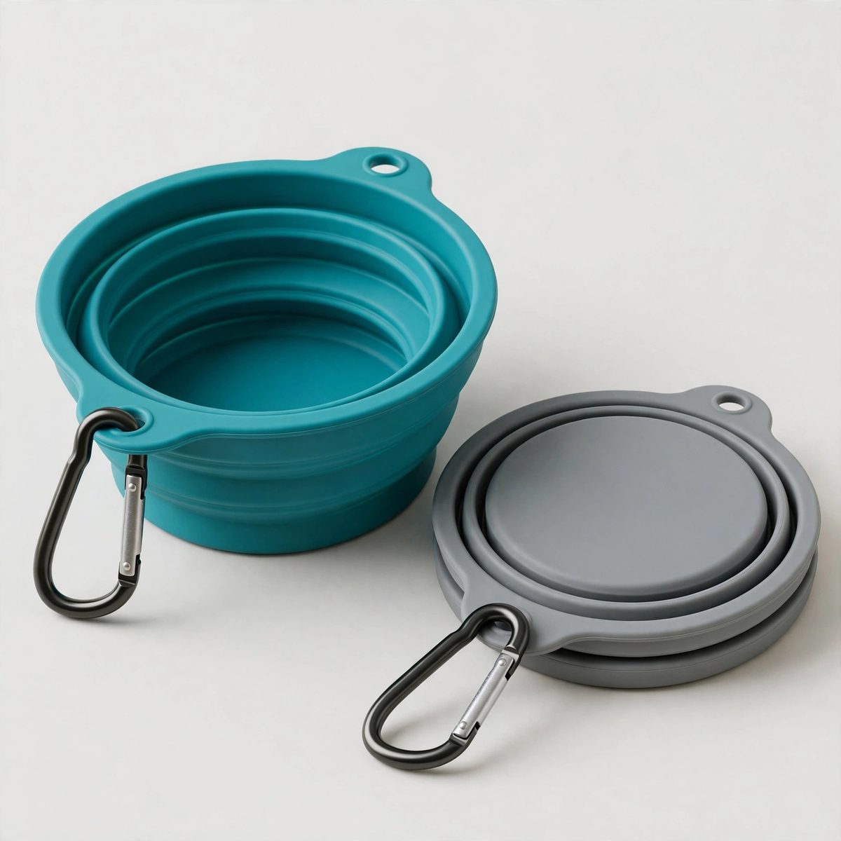 TrailPaw Collapsible Silicone Dog Bowls, 2 Pack — view 2