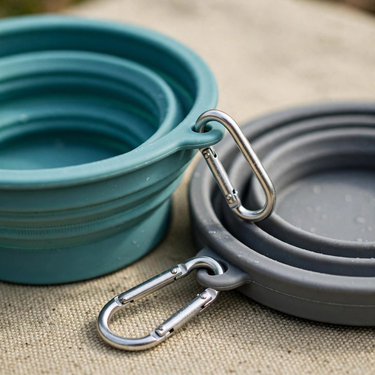 TrailPaw Collapsible Silicone Dog Bowls, 2 Pack — view 3