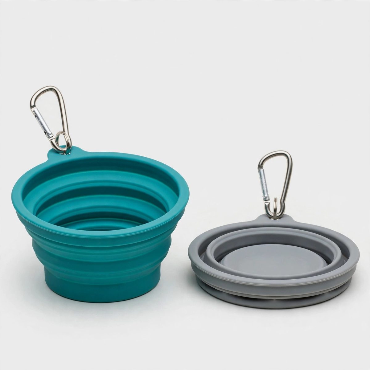 TrailPaw Collapsible Silicone Dog Bowls, 2 Pack