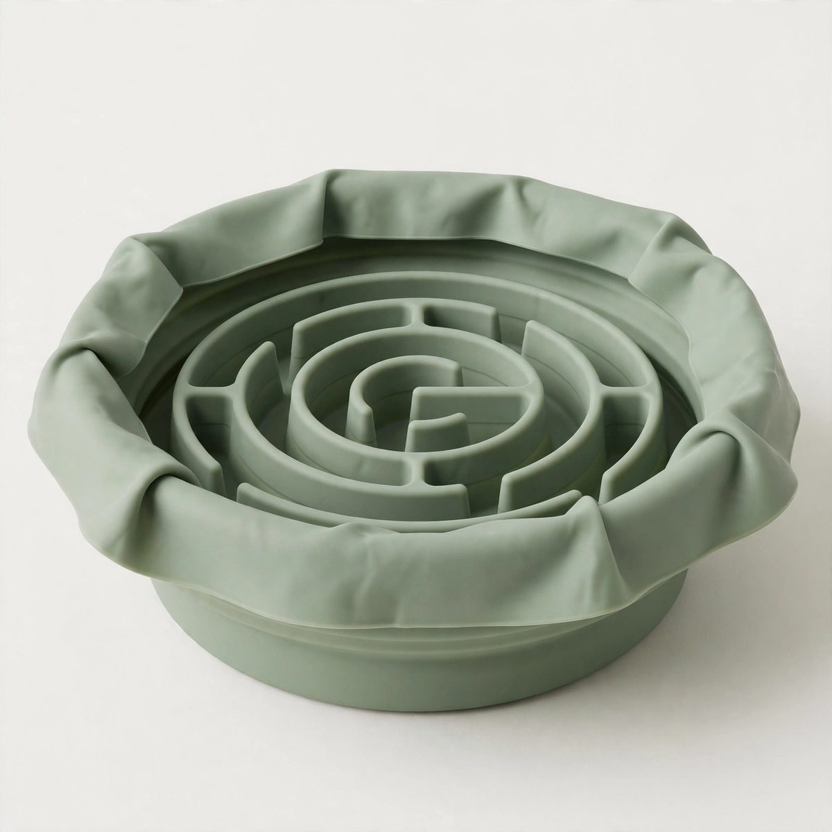 TrailPaw Slow-Feeder Travel Dog Bowl