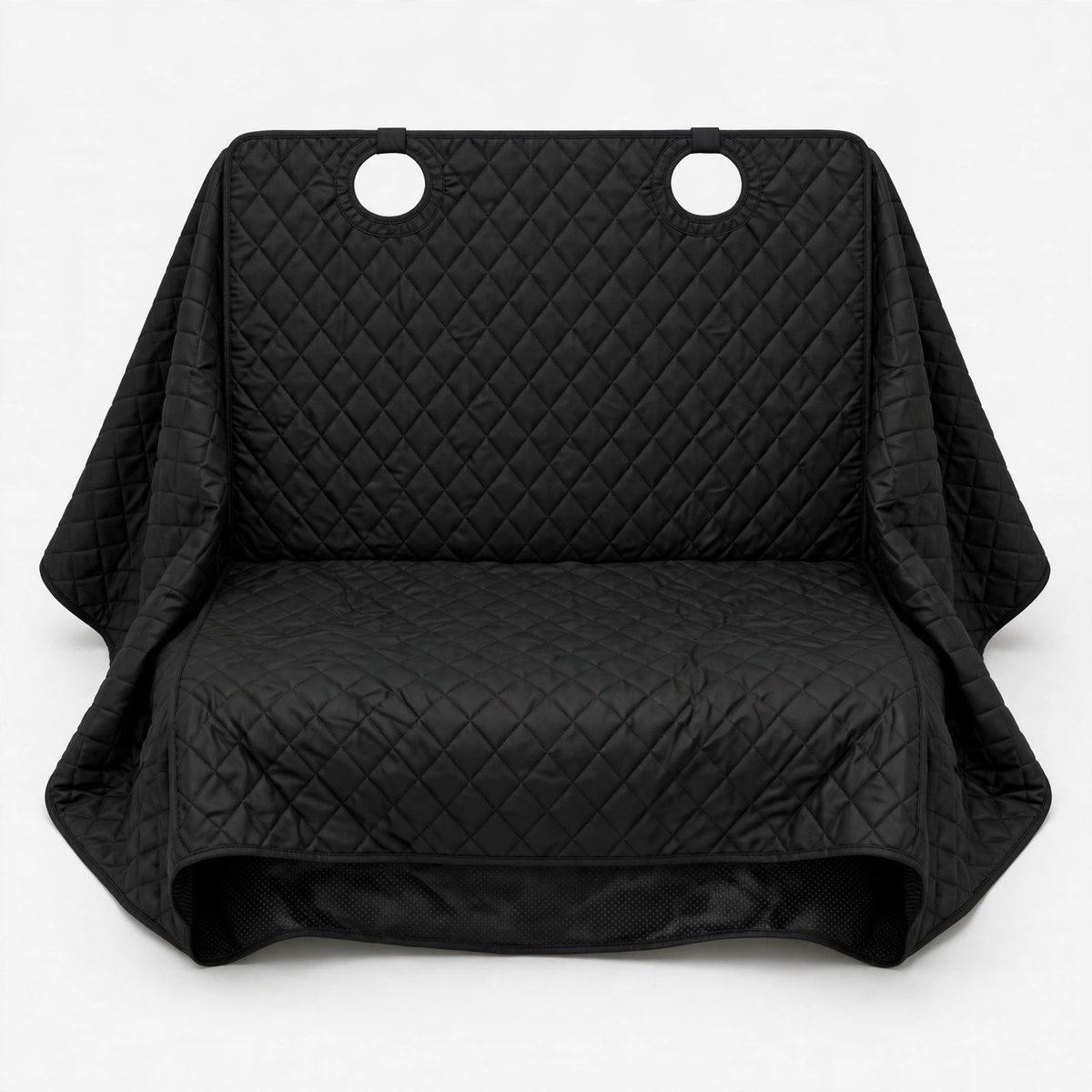 TrekTails Quilted Dog Car Seat Cover, Black