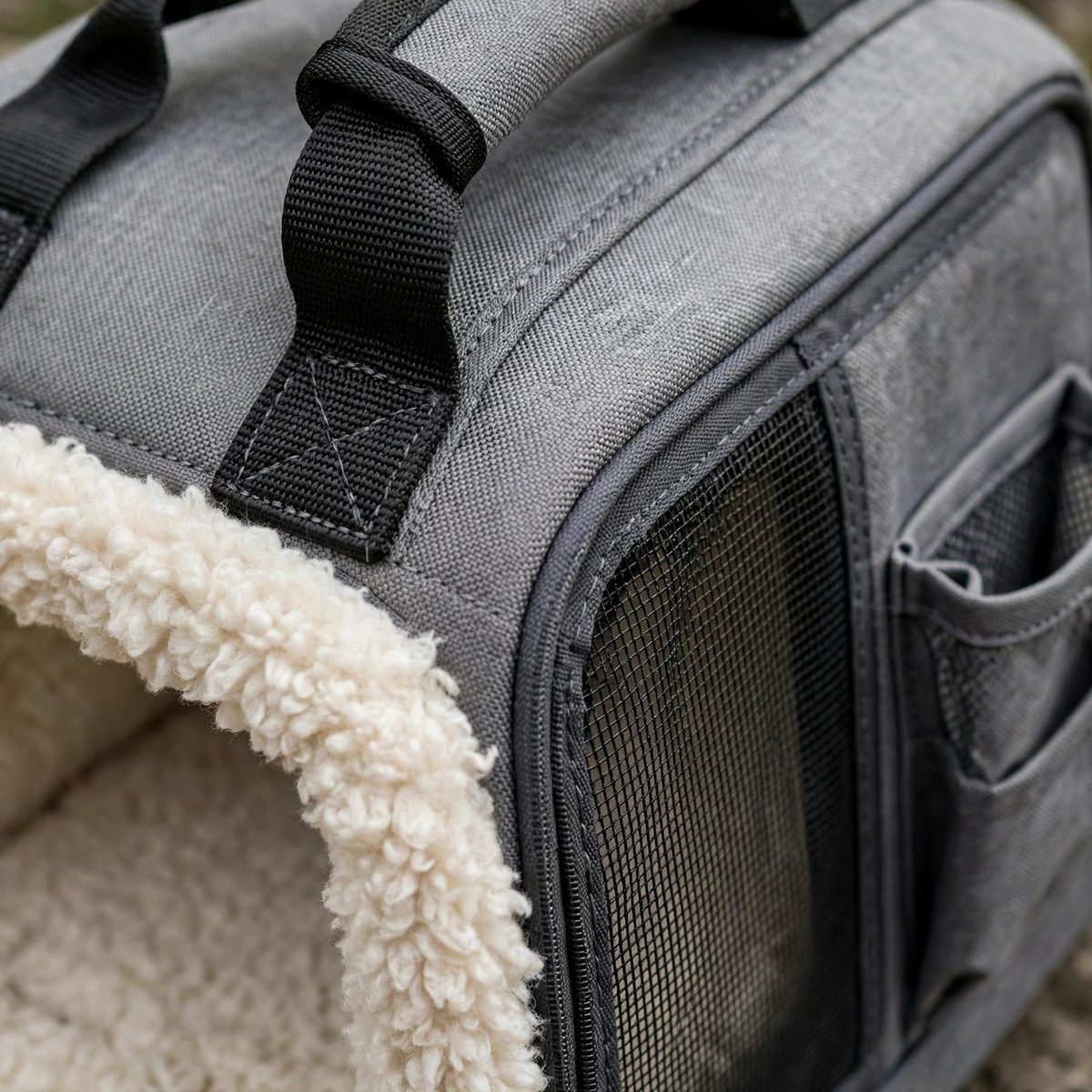 WanderWag Airline-Style Pet Carrier, Gray — view 3
